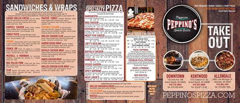 Peppinos Pizza Llc Menu In Peshtigo Wisconsin Usa
