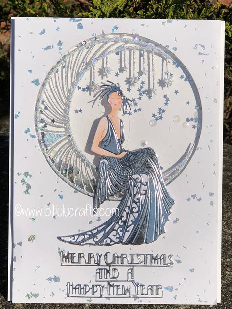 Tattered Lace Art Deco Christmas Shaker Card Lolli Lulu Crafts