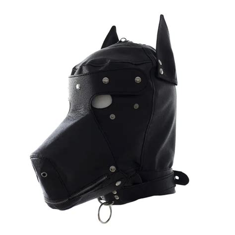 Buy High Quality Leather Zipper Mouth Dog Mask Bdsm