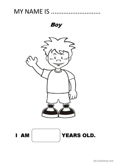 My Name Is ı Am Years Old English Esl Worksheets Pdf And Doc