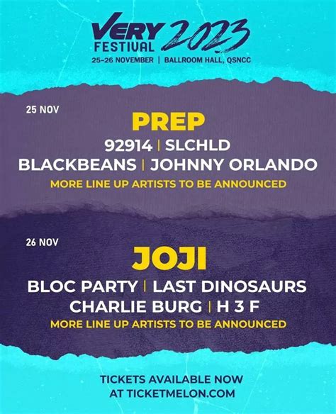 Joji Prep Slchld Bloc Party And More To Perform At Very Festival