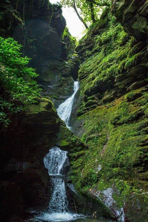 St Nectans Glen Waterfall And Hermitage Trethevy Tintagel Cornwall