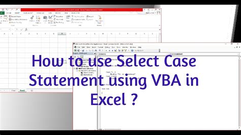 Visual Basic Application How To Use Select Case Statement In Vba