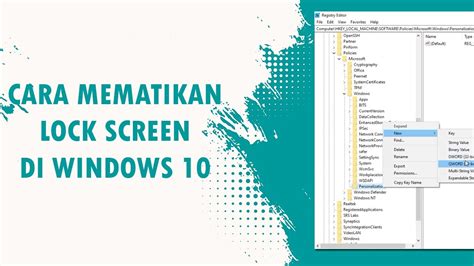 Cara Mematikan Lock Screen Windows 10 Youtube