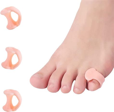 10 Pcs Pinky Toe Protectors Silicone Toe Spacer Bunion Corrector Toe