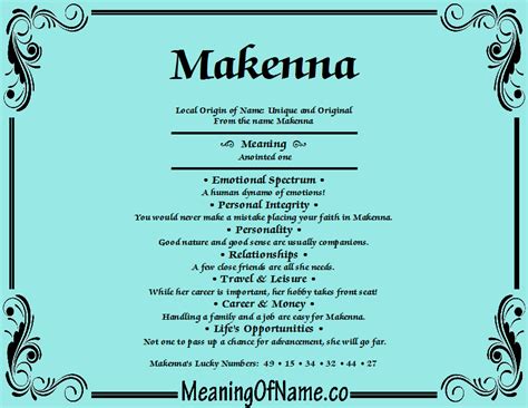 Makenna Meaning Of Name