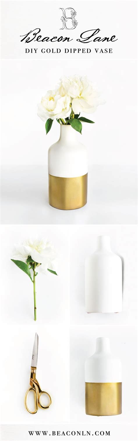 Diy Gold Dipped Bouquet Vase With Images Gold Diy Gold Dipped Diy