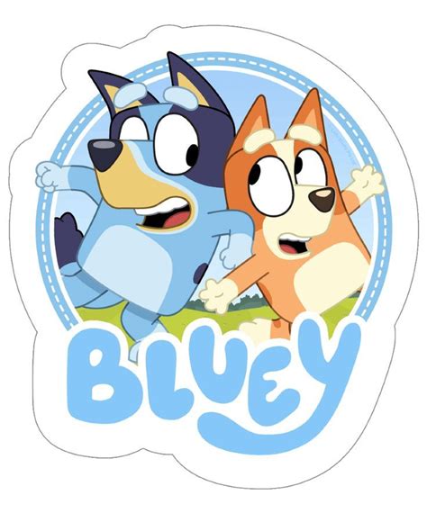 Logo Bluey Y Bingo El Taller De Hector Birthday Stickers Birthday