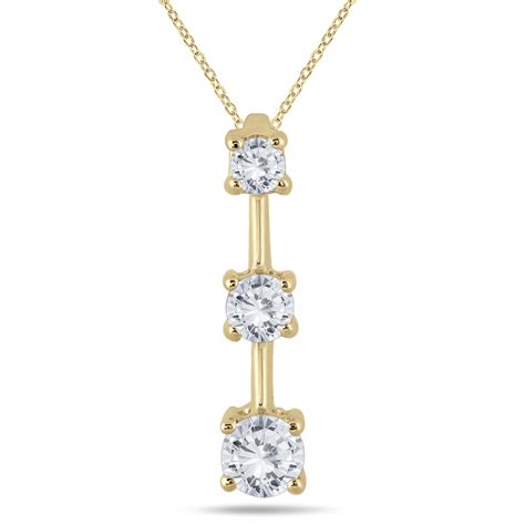 Shop Marquee Jewels 14k Yellow Gold 1ct Tdw Diamond Graduated 3 Stone