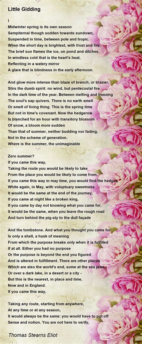 Little Gidding Little Gidding Poem By Thomas Stearns Eliot