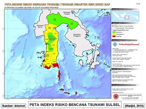 PETA DIGITAL Peta Indeks Risiko Bencana Tsunami Di Provinsi Sulawesi