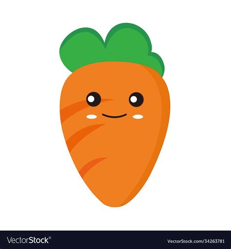 A Cartoon Carrot With A Green Leaf On Its Head