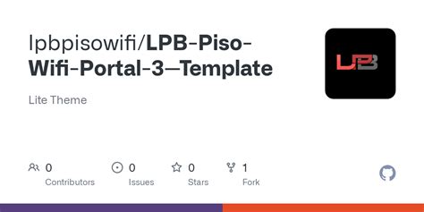 Github Lpbpisowifilpb Piso Wifi Portal 3 Template Lite Theme