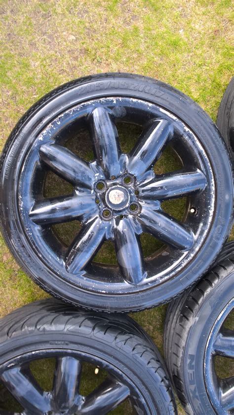 Mini Cooper S 17 Black Alloy Wheels R53 With Tyres In