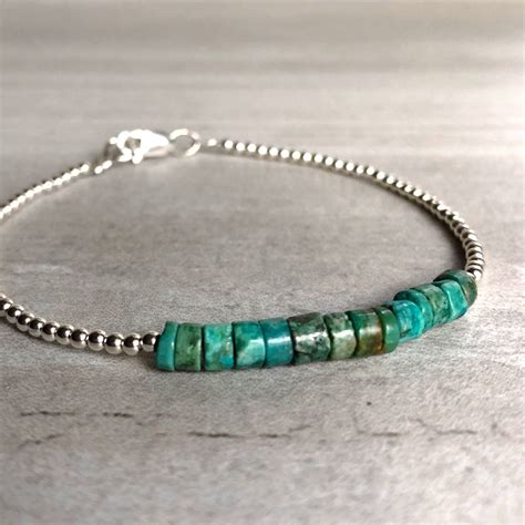 real turquoise bracelet gold or sterling silver genuine etsy