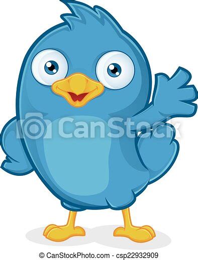 Blue Bird Waving Clipart Picture Of A Blue Bird Cartoon Character
