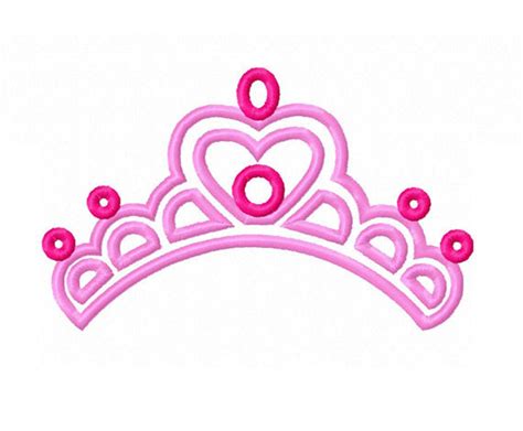 Princess Crown Applique Machine Embroidery Design No0188 Etsy