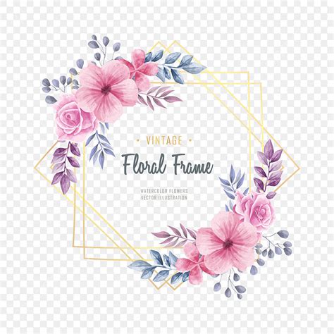 Beautiful Floral Frame Vector Design Images Beautiful Watercolor