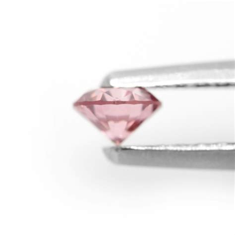 021 Carat Fancy Intense Pink Diamond 4p Round Shape I1 Clarity