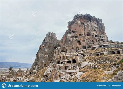 Landschaft Von Uchisar Schloss Im Cappadocia Stockbild Bild Von