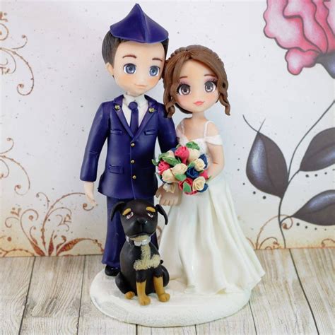 Air Force Wedding Cake Topper Us Army Bride And Groom Cake Etsy In