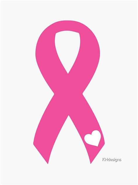 Breast Cancer Ribbon Sticker For Sale By Khdesigns Redbubble