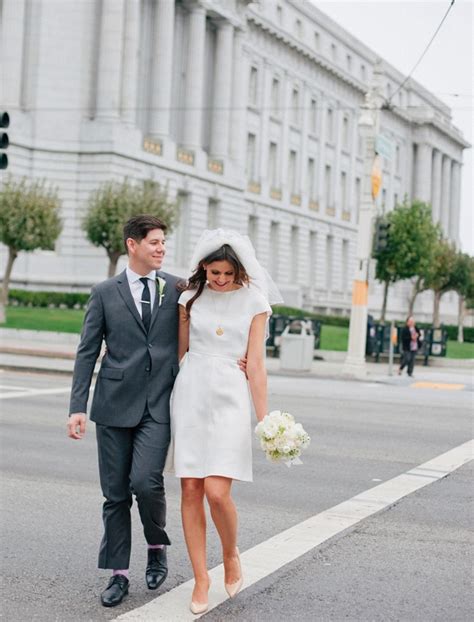 29 City Hall Weddings That Prove Less Is More City Hall Wedding Dress