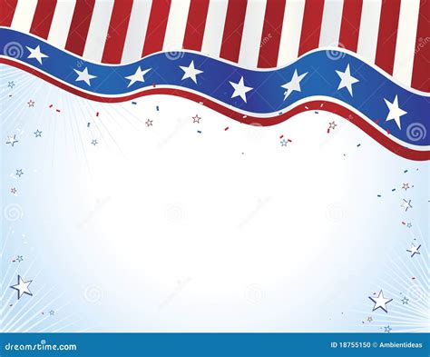 Red White Blue Banner With Stars Stock Photo Image 18755150