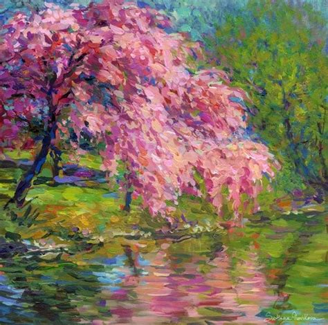 30 Beautiful And Soft Impressionism Art Painting Tree Painting