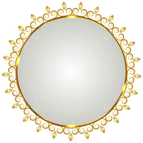 Luxury Golden Circle Frame With Vintage Gold Circular Pattern