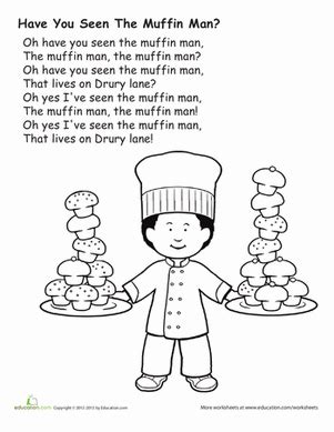 You can now print this beautiful flowers basket coloring page or color online for free. The Muffin Man | Nursery rhyme crafts, Nursery rhymes ...