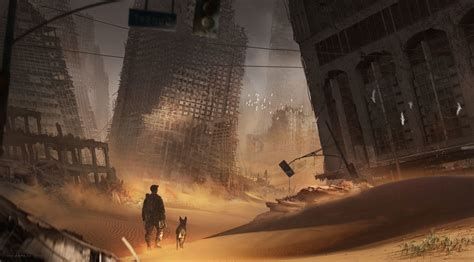 Artwork Digital Art Fantasy Art Apocalyptic Wasteland Fallout 4