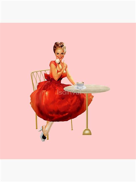 Girl Taking Her Coffee Sexy Pinup Retro Classic Vintage Poster