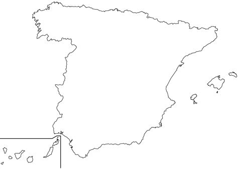 Outline Map Of Spain