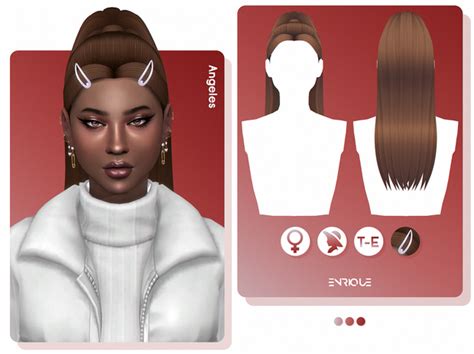 Enriques4 Angeles Hairstyle Enriques4 On Patreon Sims 4 Cas Sims