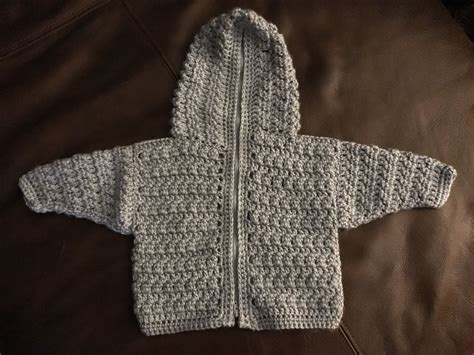 Back Zipper Hooded Baby Sweater Hooded Baby Sweater Crochet Baby