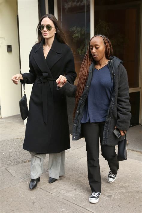 Zahara Jolie Pitt Pops In Low Top Converse With Angelina Jolie In Nyc