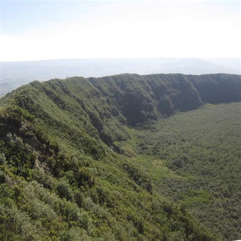 The Summit Of Mount Longonot A Dormant Volcano In Kenyas Great Rift