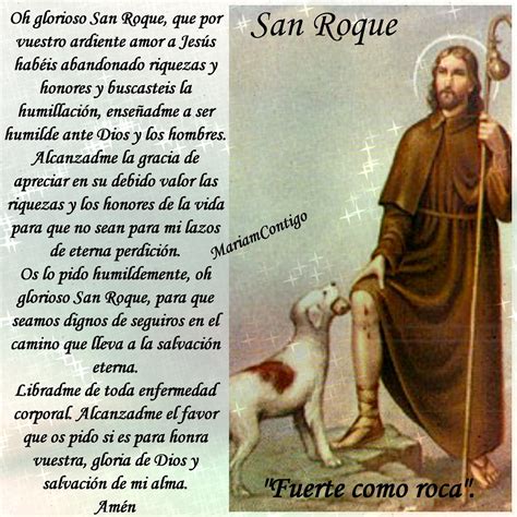 Sintético 101 Foto Oración Para Sanar A Las Mascotas San Roque Mirada