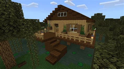 Tutorial Stilt House In Minecraft Casa Estilo Palafitos En Minecraft