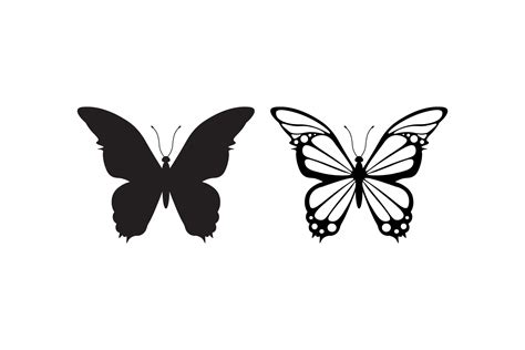Butterfly And Its Silhouette On White Graphic By Digitdash · Creative