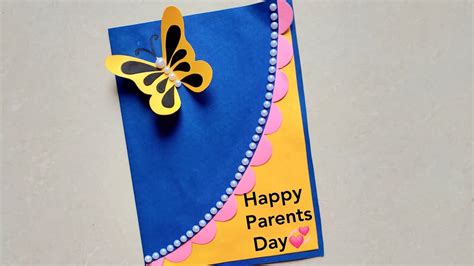 Parents Day Card Makingdiy Card For Parents Dayeasy Greeting Card