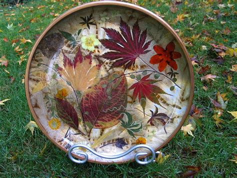 My Petal Press Garden Blog Fall Leaves Glass Platter