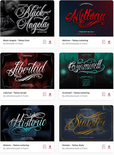 24 Best Free Tattoo Fonts That Can Ink Up Your Designs