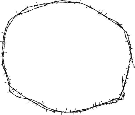 7 Circle Barbed Wire Frame PNG Transparent OnlyGFX