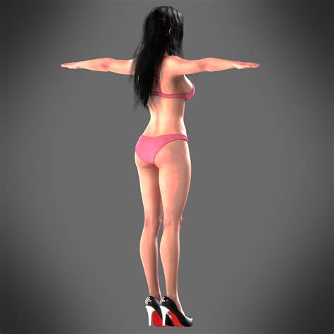 Sexy Woman Character Rigged Model Turbosquid 1918828