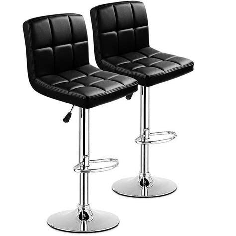 Highlighting form and function, the ego includes a supportive backrest and upholstered armrests. Shop Set Of 2 Bar Stools PU Leather Adjustable Barstool ...