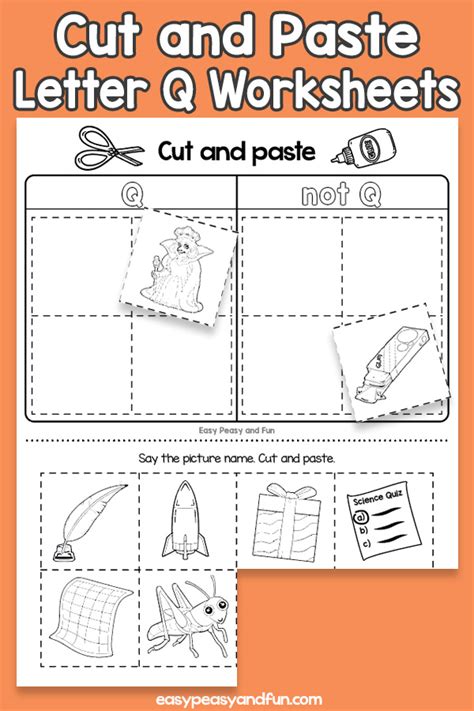 Cut and Paste Letter Q Worksheets – Easy Peasy and Fun Membership