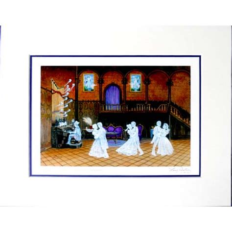 Disney Artist Print Larry Dotson Magic Kingdom Haunted Mansion