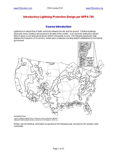 Introductory Lightning Protection Design Per Nfpa 780 Pdf Electrical Engineering